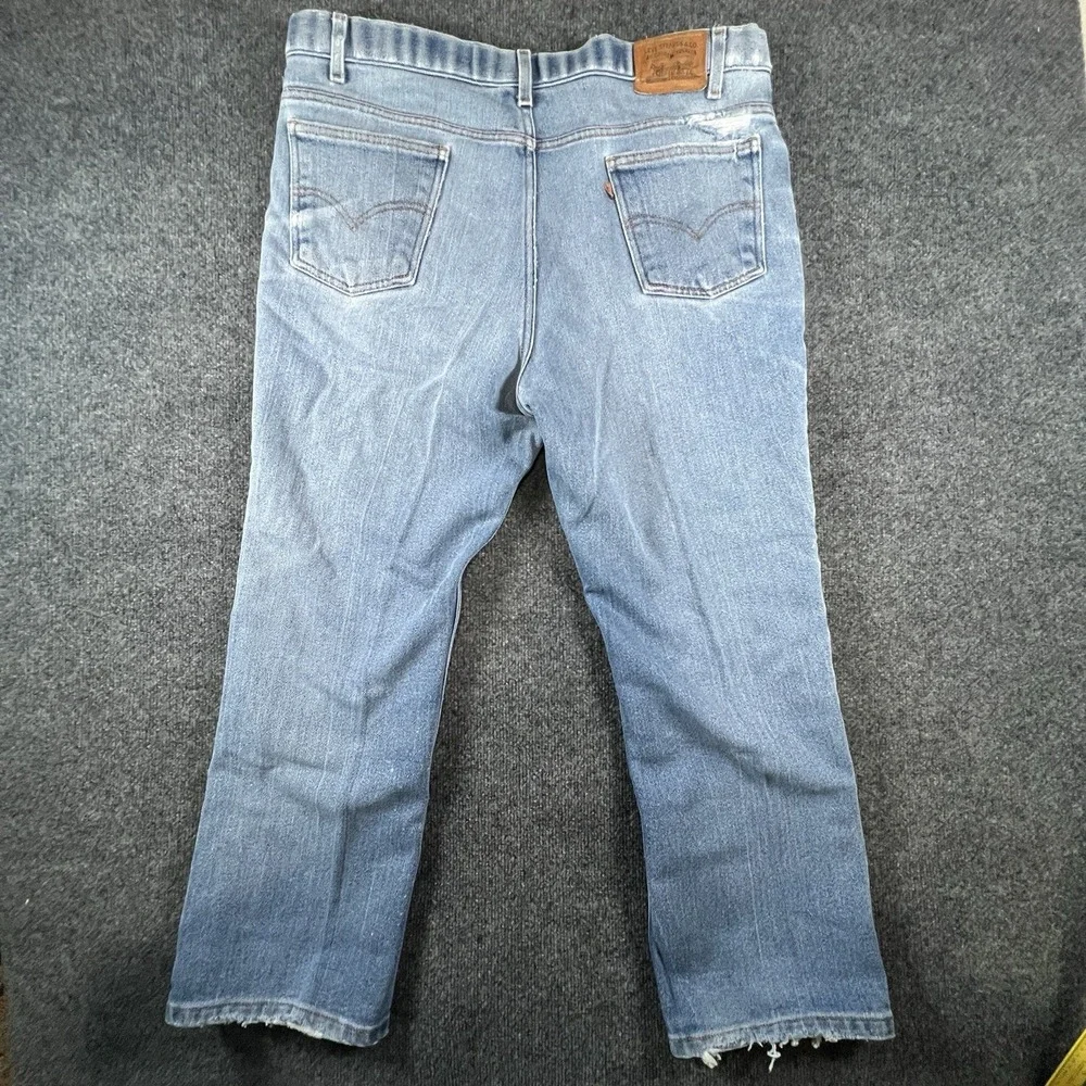 Levi's 547 Bootcut Jeans 42x30 (38x27) Light Wash Paint Distressed Guatemala Y2K